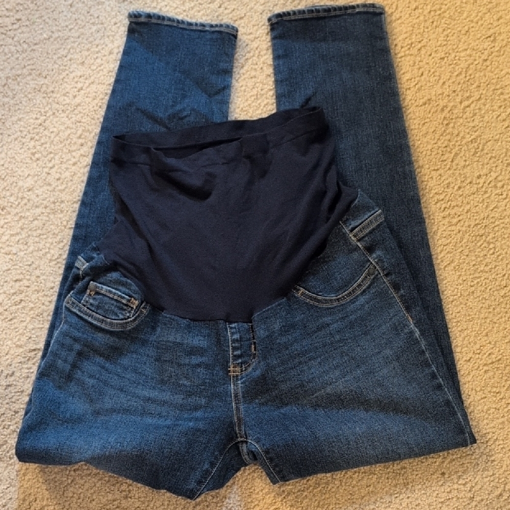 Branch & Twig Sustainable Collection Full Panel Skinny Leg Maternity Jeans Sz L
